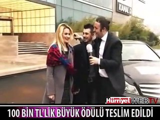 100 BİN TL’LİK BÜYÜK ÖDÜLÜ TESLİM EDİLDİ