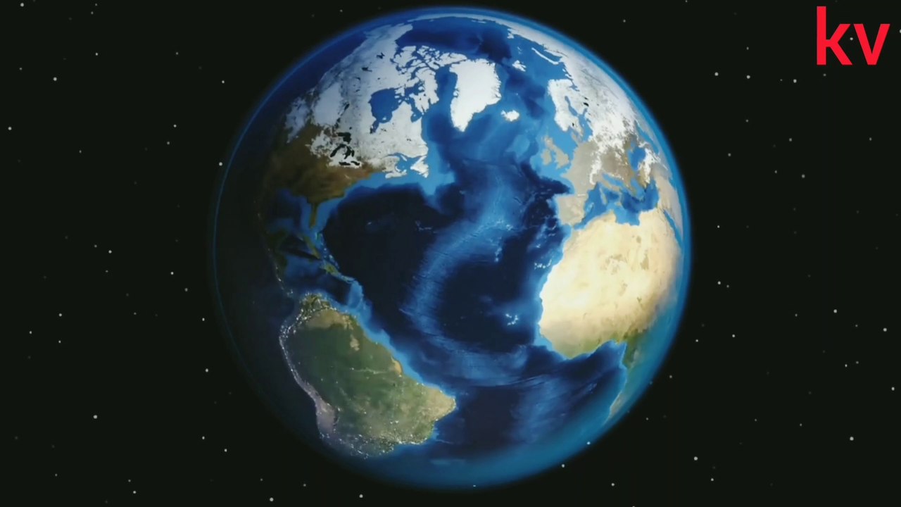 Earth rutating in space
