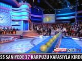 CANLI YAYINDA 37 KARPUZU KAFASIYLA KIRDI