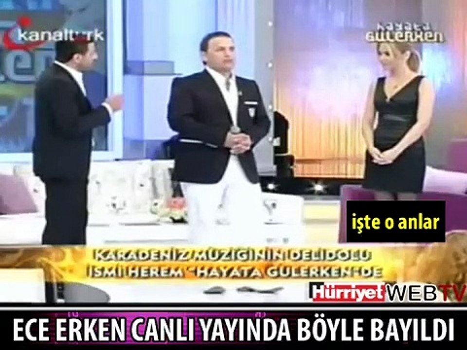 ECE ERKEN CANLI YAYINDA BAYILDI