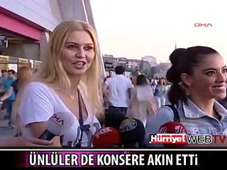 ÜNLÜLER MADONNA KONSERİNE AKIN ETTİ