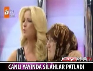 CANLI YAYINDA SİLAHLAR PATLADI