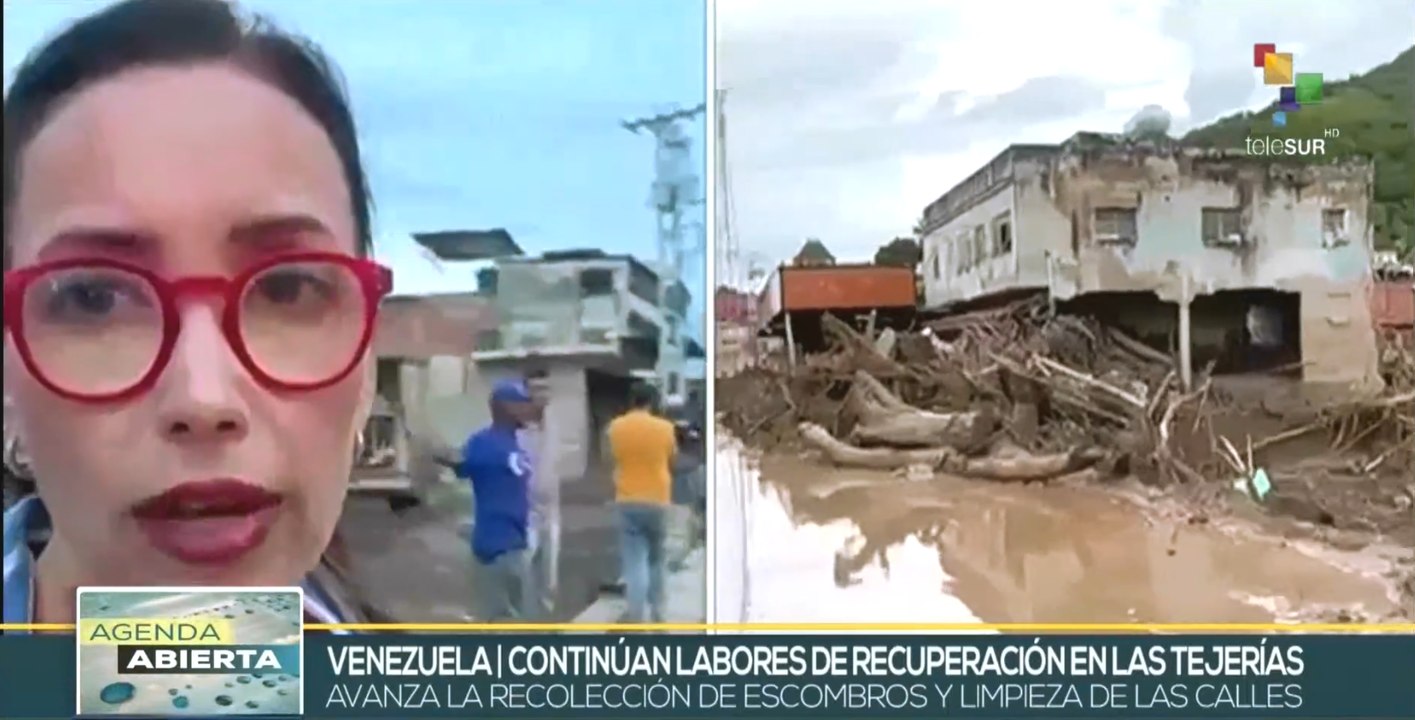 Las Tejerías en Venezuela prosigue con las labores de saneamiento y recuperación