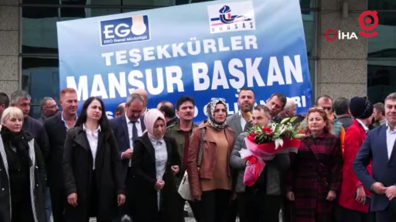 İşçilerden Mansur Yavaş'a promosyon teşekkürü