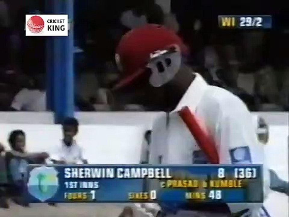 Anil Kumble 5 for 106 vs Westindies 2nd Test @ Port Of Spain 1997