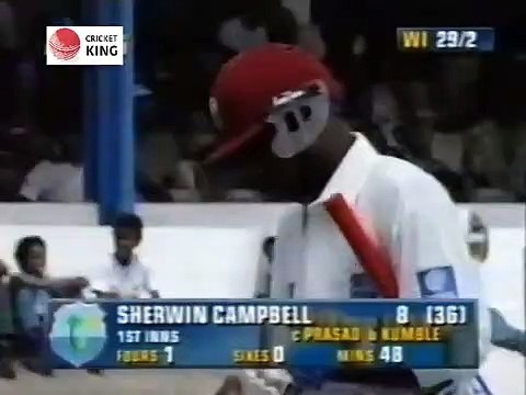 Anil Kumble 5 for 106 vs Westindies 2nd Test @ Port Of Spain 1997