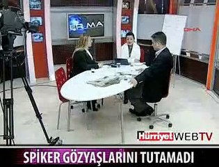 SPİKER CANLI YAYINDA AĞLADI