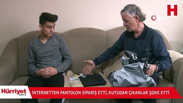 İnternetten pantolon sipariş etti, kutudan çıkanlar şoke etti