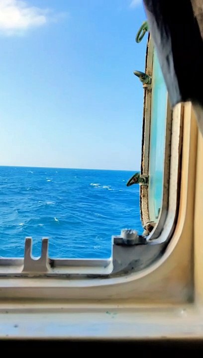 The ocean from my small window
