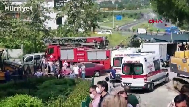 Tekirdağ'da toprak kayması,1 işci kurtarıldı,1 işci toprak altında