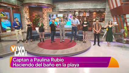 Paulina Rubio es captada haciendo del baño en una playa