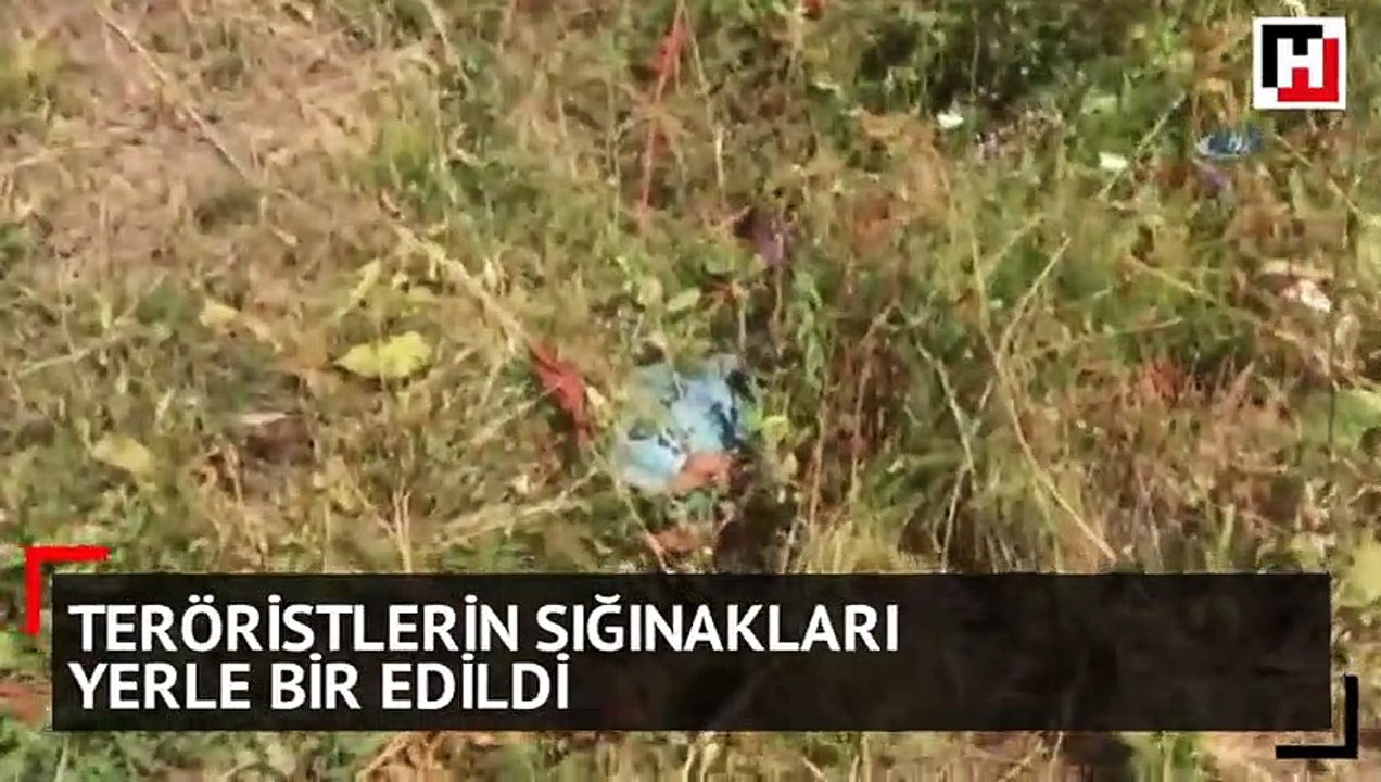 Teröristlerin sığınakları yerle bir edildi