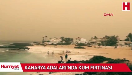 Kanarya Adaları’nı kum fırtınası vurdu