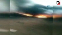 İdlib'te Rus savaş uçağı düşürüldü