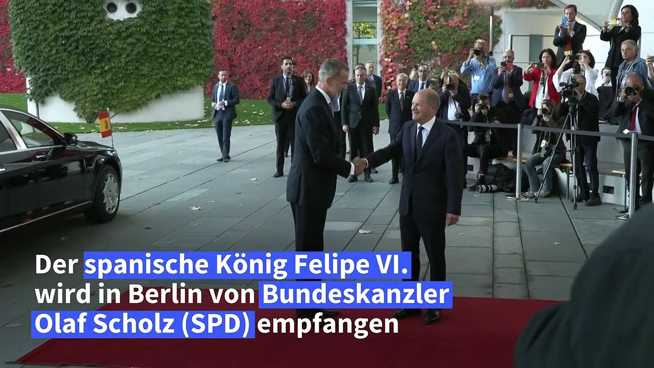 Scholz empfängt spanischen König Felipe VI. bei dessen Staatsbesuch