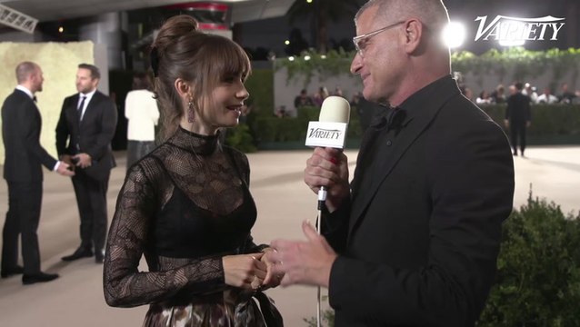 Lily Collins Academy Museum Gala Red Carpet