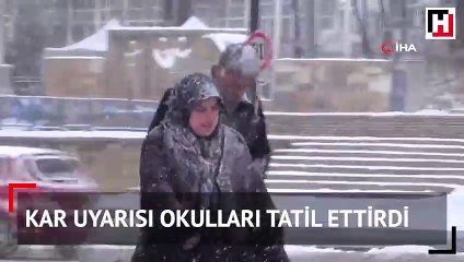 Sivas'ta kar uyarısı okulları tatil ettirdi