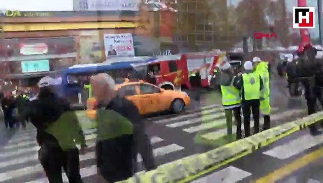 Ankara'daki otobüs kazası kamerada