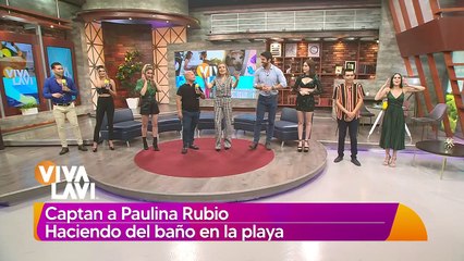 Paulina Rubio es captada haciendo del baño en una playa