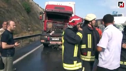 Telefonla video çekerken zincirleme kazayı kaydetti