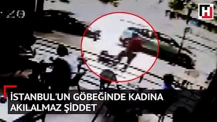 İstanbul’un göbeğinde kadına akılalmaz şiddet!