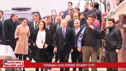 Kılıçdaroğlu saldırıya uğrayan türbanlı kızı evinde ziyaret etti