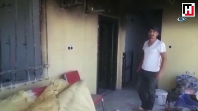 Patlayan klima evi harabeye çevirdi