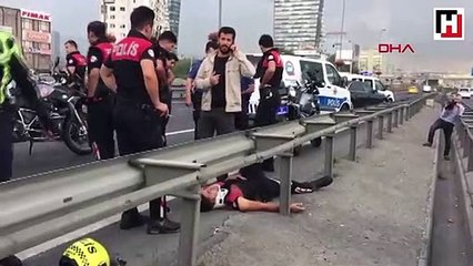 Mecidiyeköy'de yunus polisi kaza yaptı