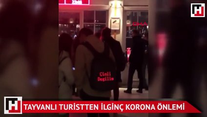 Tayvanlı turistin ilginç korona önlemi