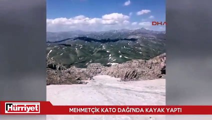 Mehmetçik Kato Dağı'nda kayak yaptı