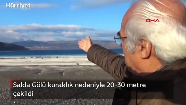 Salda Gölü kuraklık nedeniyle 20-30 metre çekildi