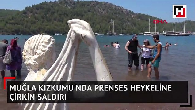 Kızkumu'nda ünlü Prenses heykeline çirkin saldırı