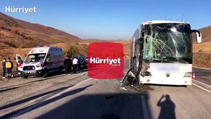 Son dakika haber... Sivas'ta yolcu otobüsü kazası: 6 yaralı