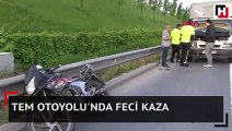 TEM Otoyolu'nda feci kaza 