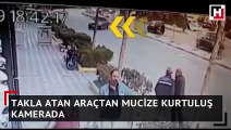 Takla atan araçtan mucize kurtuluş