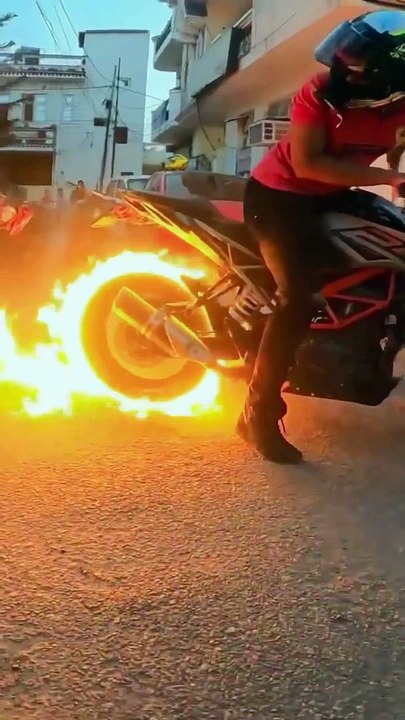 Tyre blast burnout  fir