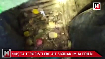 Teröristlere ait 5 bölümlü sığınak imha edildi