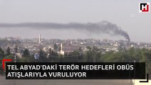 Tel Abyad'daki terör hedefleri obüs atışlarıyla vuruluyor
