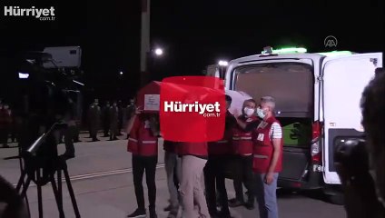 Suriye'de şehit olan Türk Kızılay personelinin cenazesi memleketine uğurlandı