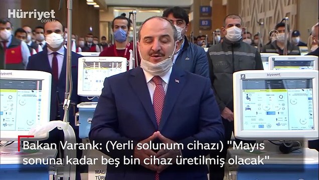  Bakan Varank: (Yerli solunum cihazı) İnşallah Mayıs sonuna kadar beş bin cihaz üretilmiş olacak
