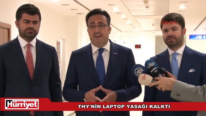 THY'nin laptop yasağı kalktı