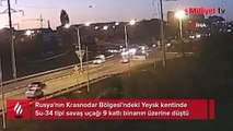 Rus savaş uçağının düşme anı ortaya çıktı