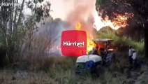 Tarsus'ta 2 hektar ormanlık alan yandı