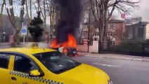Sosyal medya fenomeni Uras Benlioğlu’nun arabası yandı
