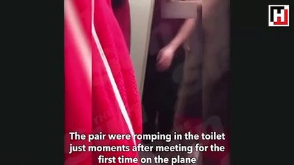 Uçakta tanışan çift tuvalete girdi ve...