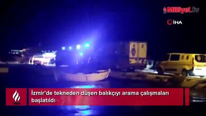 Urla’da tekneden düşen balıkçıyı arama çalışmaları başlatıldı