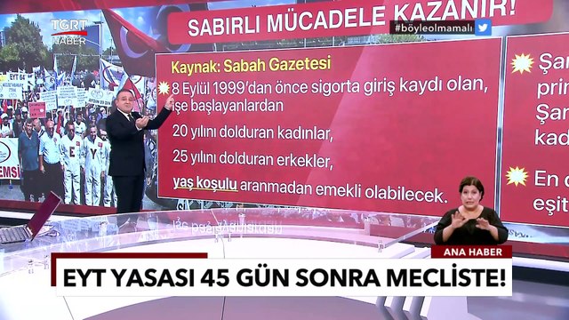 Sabrettiler, Mücadele Ettiler! EYT Yasası 45 Gün Sonra Mecliste - Ekrem Açıkel İle TGRT Ana Haber