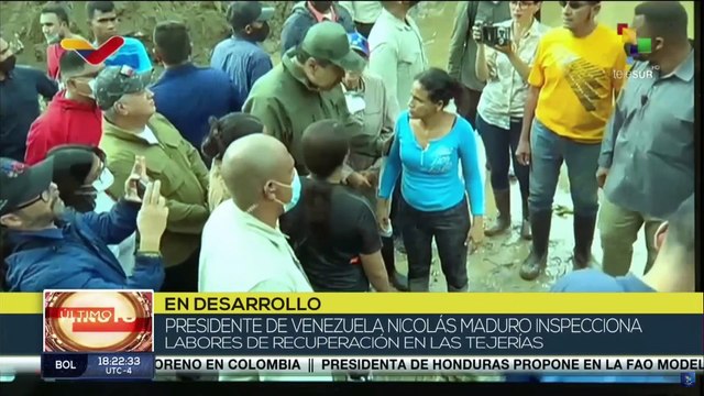 Presidente Nicolás Maduro inspecciona labores de recuperación en Las Tejerías
