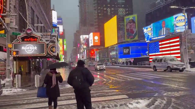 Manhattan Snow Storm - Snowing In New York City - NYC Snowfall Walking Tour