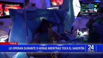 Italia: Operan durante 9 horas a músico mientras toca el saxofón